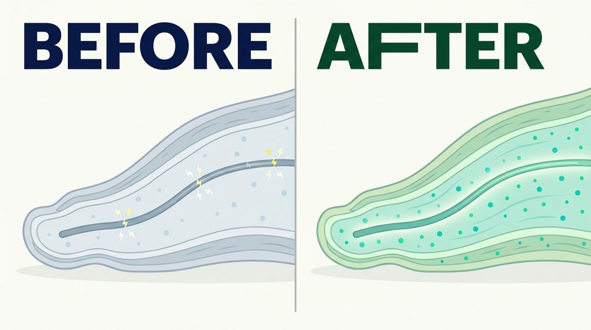 A clean, BRIGHT, MODERN, product-free editorial medical illustration, flat modern vector medical style (NOT dated clip-a