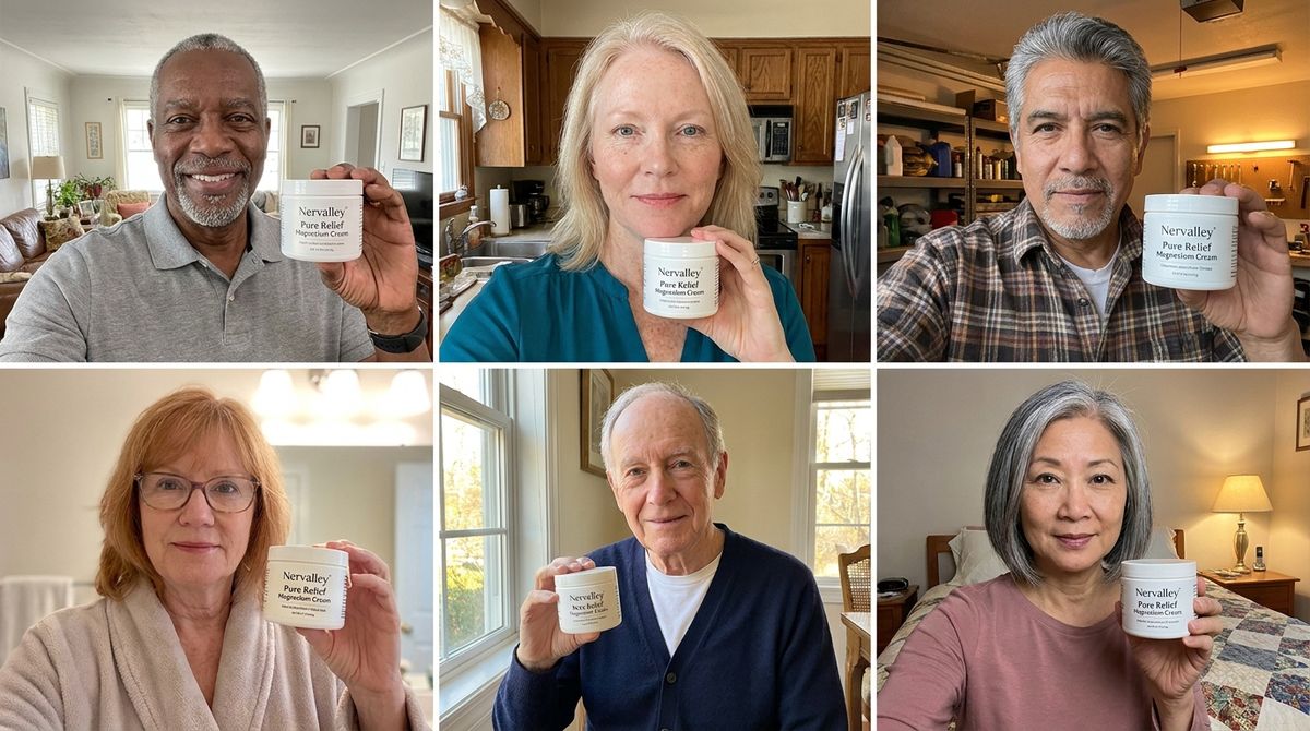 A single WIDE HORIZONTAL 16:9 image that is a GRID of SIX separate phone-selfie tiles (3 across, 2 down), each tile a cl
